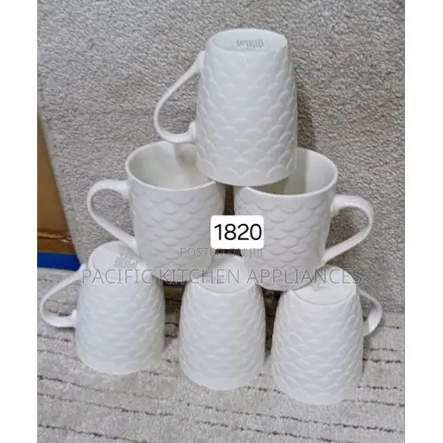 6 Piece Classic Ceramic Coffee/Tea Mugs - 1