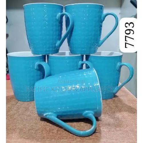 Ceramic Mug Set - 6 PCS Blue - 1
