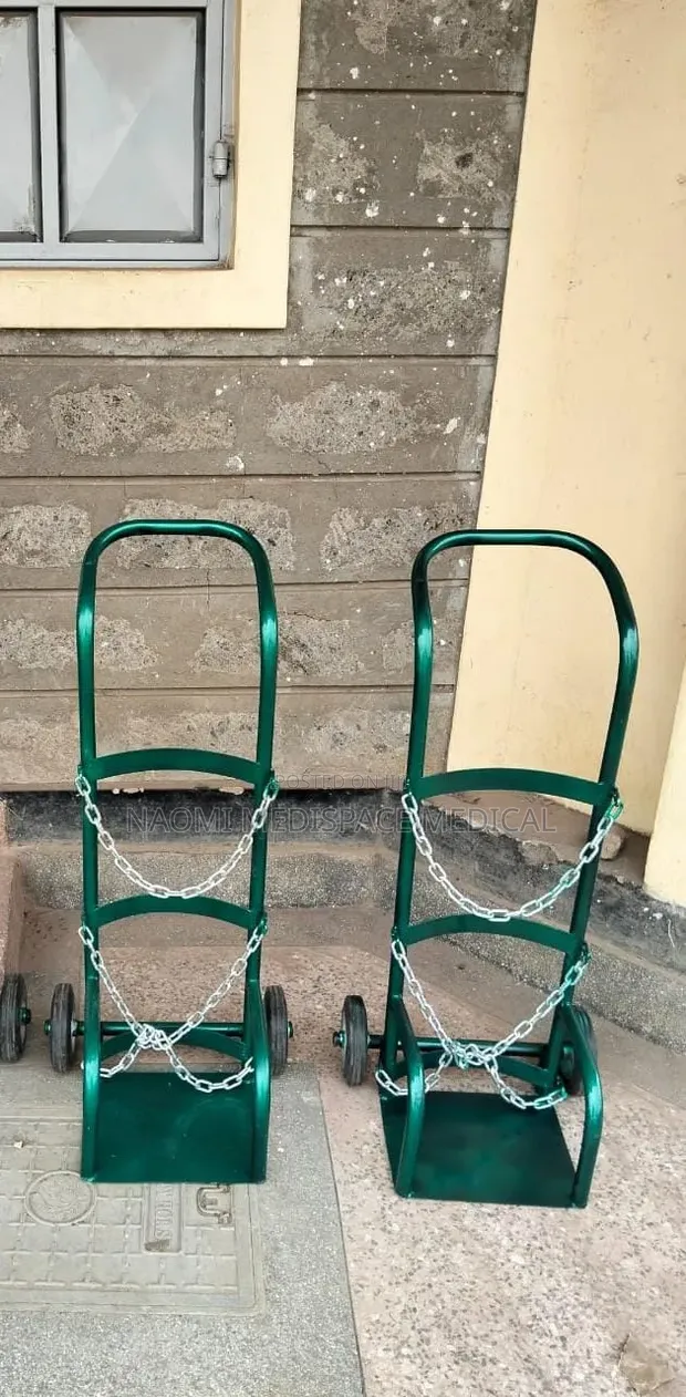 Durable Oxygen Cylinder Trolley with Wheels - 1