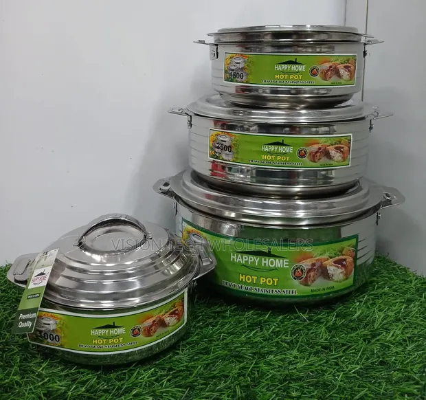 4 Pcs Happy Home Stainless Steel Hotpots Set - 1