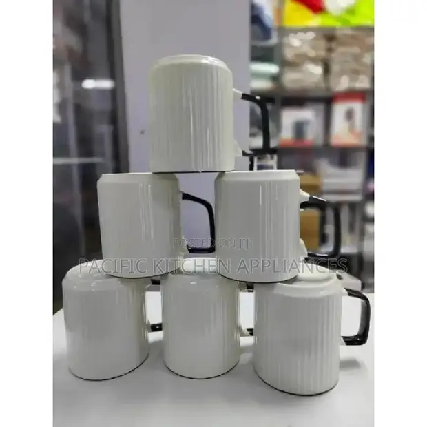 SUNDABESTS Japanese Ceramic Mugs (6-Piece Set) - 1