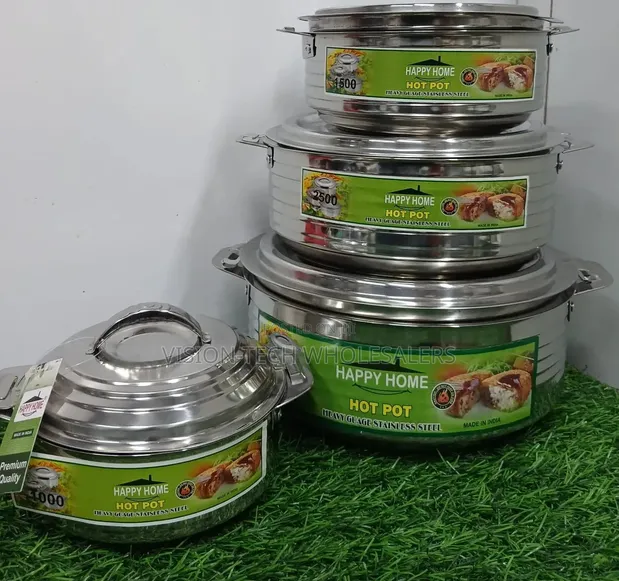 4 Pcs Happy Home Stainless Steel Hotpots - 1