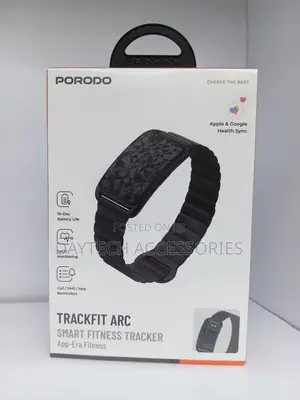 Porodo TrackFit Arc Smart Fitness Tracker - Nyeusi