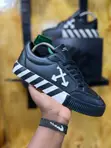 Off-White Low Vulcanized Leather Sneaker - 1