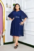 Chiffon Dress with Pleats - 3