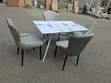 Stylish 4-Seater Dining Table Set with Marble Top - 1