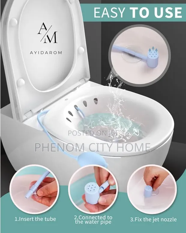 Postpartum Sitz Bath Basin with Hand Pump - 1