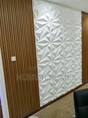 3D Wall Panels Mpya - Nyeupe
