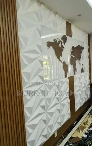 3D Wall Panels Mpya - Nyeupe