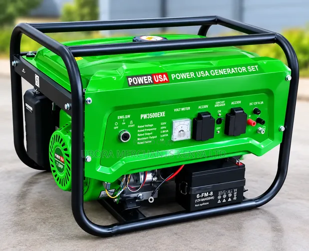 Power USA PW3500EXE 3.8kVA Key Start Generator - 1
