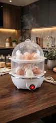 Boiler ya Mayai ya Umeme ya Tabaka Mbili na Steamer - 1