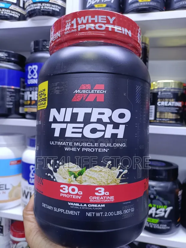 MuscleTech Nitro Tech Whey Protein 2 LBS Vanilla Cream - 1