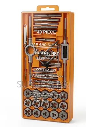 40Pcs Metric Tap and Die Set M3-M12 Thread Maker