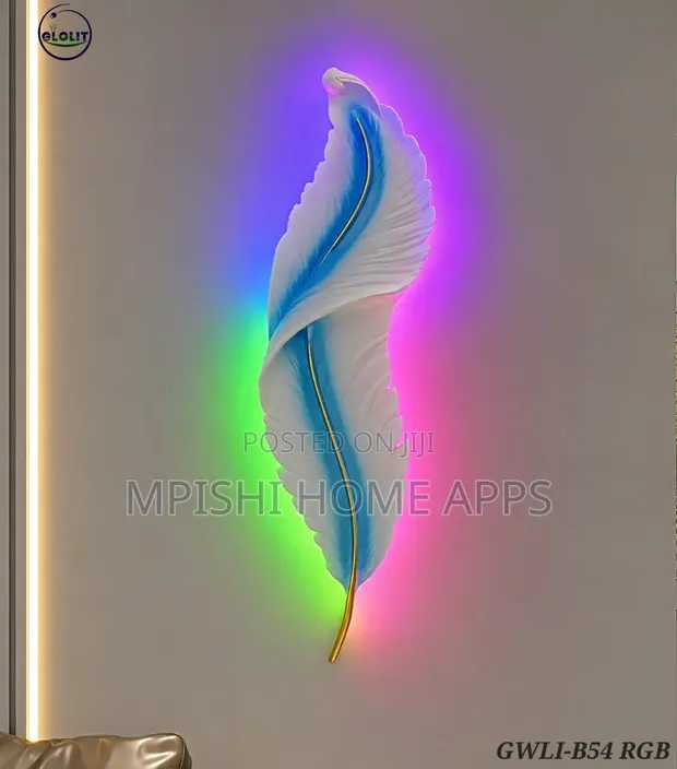 Feather-Shaped LED Wall Light - 1