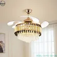 2-in-1 Fan Chandelier Light GD+BK - 1