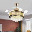 2-in-1 Fan Chandelier Light GD+BK - 2