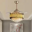 2-in-1 Fan Chandelier Light GD+BK - 3