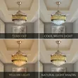 2-in-1 Fan Chandelier Light GD+BK - 4