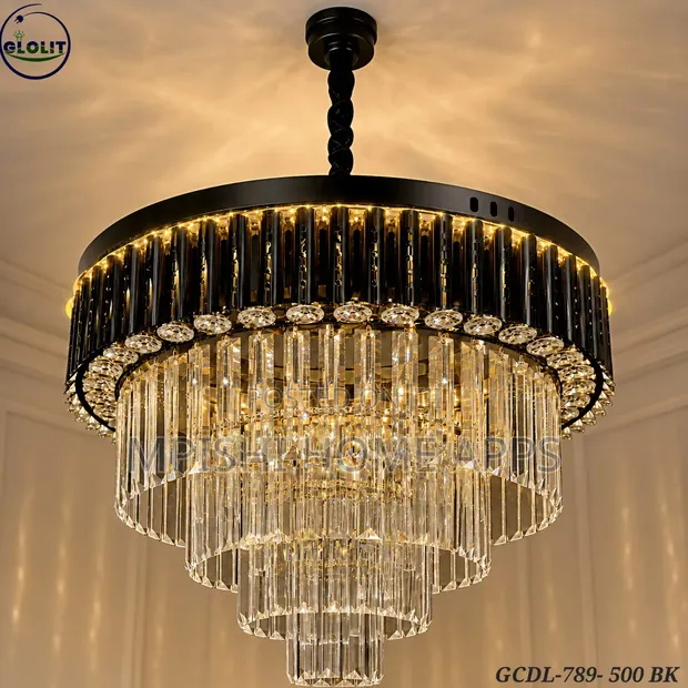 Modern Tiered Crystal Chandelier - 1