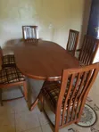Meza ya Chakula ya Seaters 6 - Mbao ya Mahogany - 5