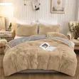 6pc Fluffy Warm Duvet Set 6x7 with Fleece Bedsheet - 1