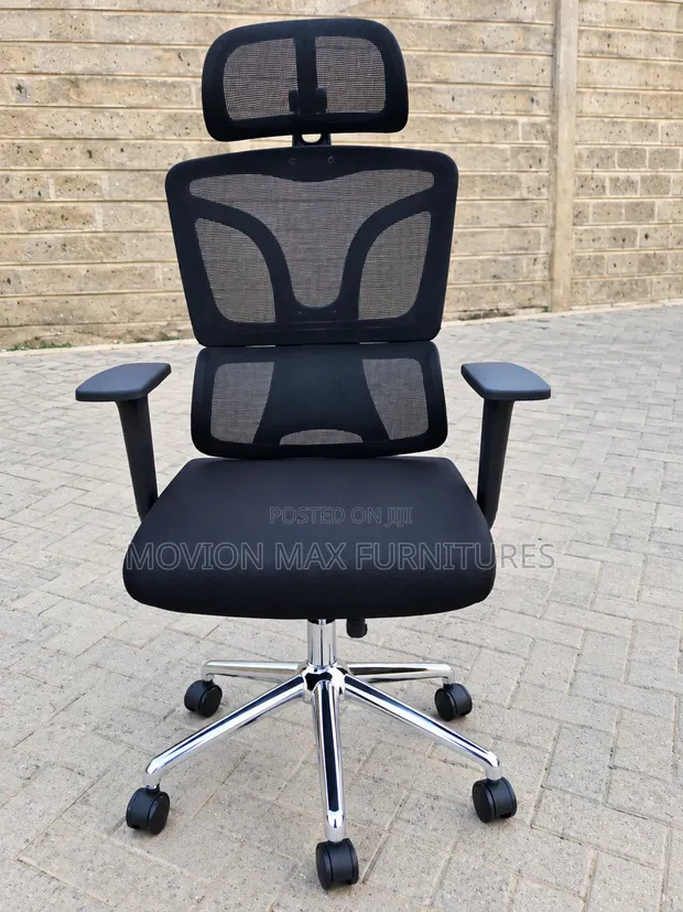Kiti cha Ofisi cha Ergonomic cha Premium cha High-Back chenye Headrest/Lumbar Inayoweza Kurekebishwa - 1