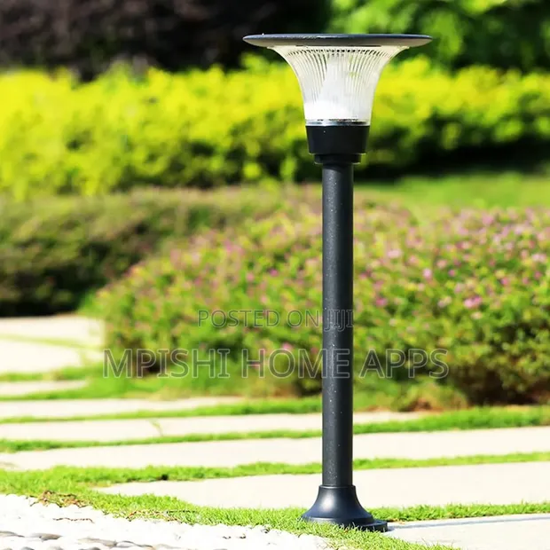 Solar-Powered LED Garden Bollard Light - 1