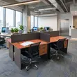 4 Person Office Workstation Desk - 3