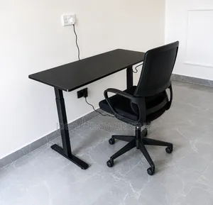 Set ya Modern Black Office Desk & Ergonomic Mesh Chair