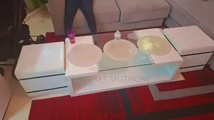 White Painted Wood Coffee Table
