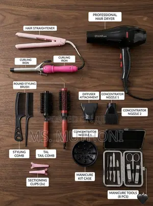 O'Lear Salon Professional 12-in-1 Hair Dryer Kit (OL8003)