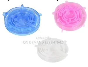 6 Vipande vya Vifuniko vya Chakula vya Silicone Vinavyoweza Kutumika Tena