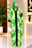 Long Abaya Dress - Green - 2