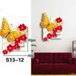 3D Embossed Butterfly & Flower Wall Panels - 2