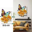 3D Embossed Butterfly & Flower Wall Panels - 5