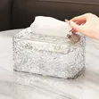 Water Ripple Tissue Box - Transparent Glacier Pattern - 4