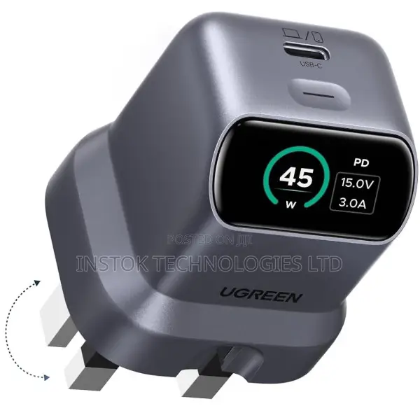 UGREEN Nexode Pro 45W USB-C Charger yenye Smart Display - 1