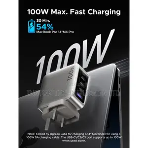 UGREEN Nexode Pro 100W 4-Port GaN Charger with Smart Display