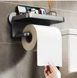 Punch-Free Wall Mounted Tissue Rack with Phone Holder - 4