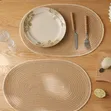 1pc Mapambo ya Oval Braided Placemats - 1