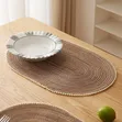 1pc Mapambo ya Oval Braided Placemats - 2