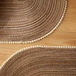 1pc Mapambo ya Oval Braided Placemats - 3