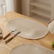 1pc Mapambo ya Oval Braided Placemats - 5