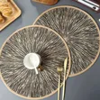 1pc Round Burlap Macrame Placemat - 5