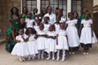 Kids Wedding Dresses with Golden Waist Chain - 1