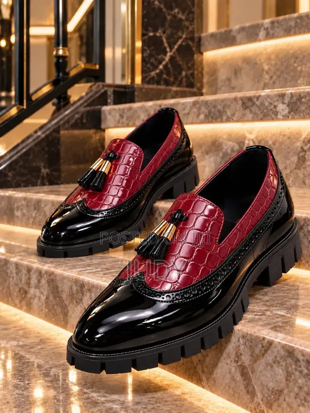 New Trendy Wetlook Brogues - 1