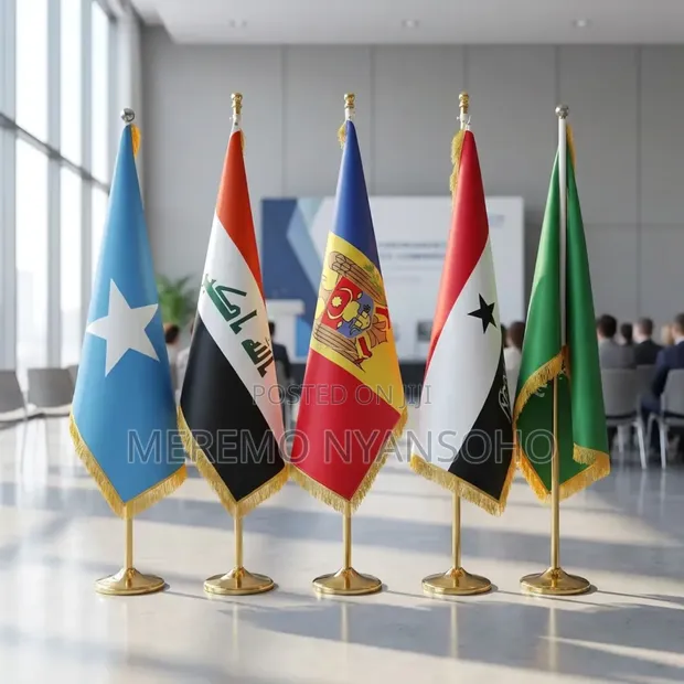 Executive Indoor Flags with Flag Poles - 1