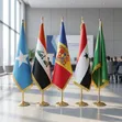 Executive Indoor Flags with Flag Poles - 1