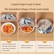10pcs Jalada la Foil la Alumini Linalokinza Joto kwa Bakuli - 4