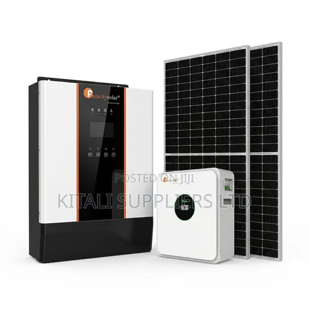 Felicity Solar Complete Kit: 2.56kWh Lithium Battery + 2x 620W Panels - 1